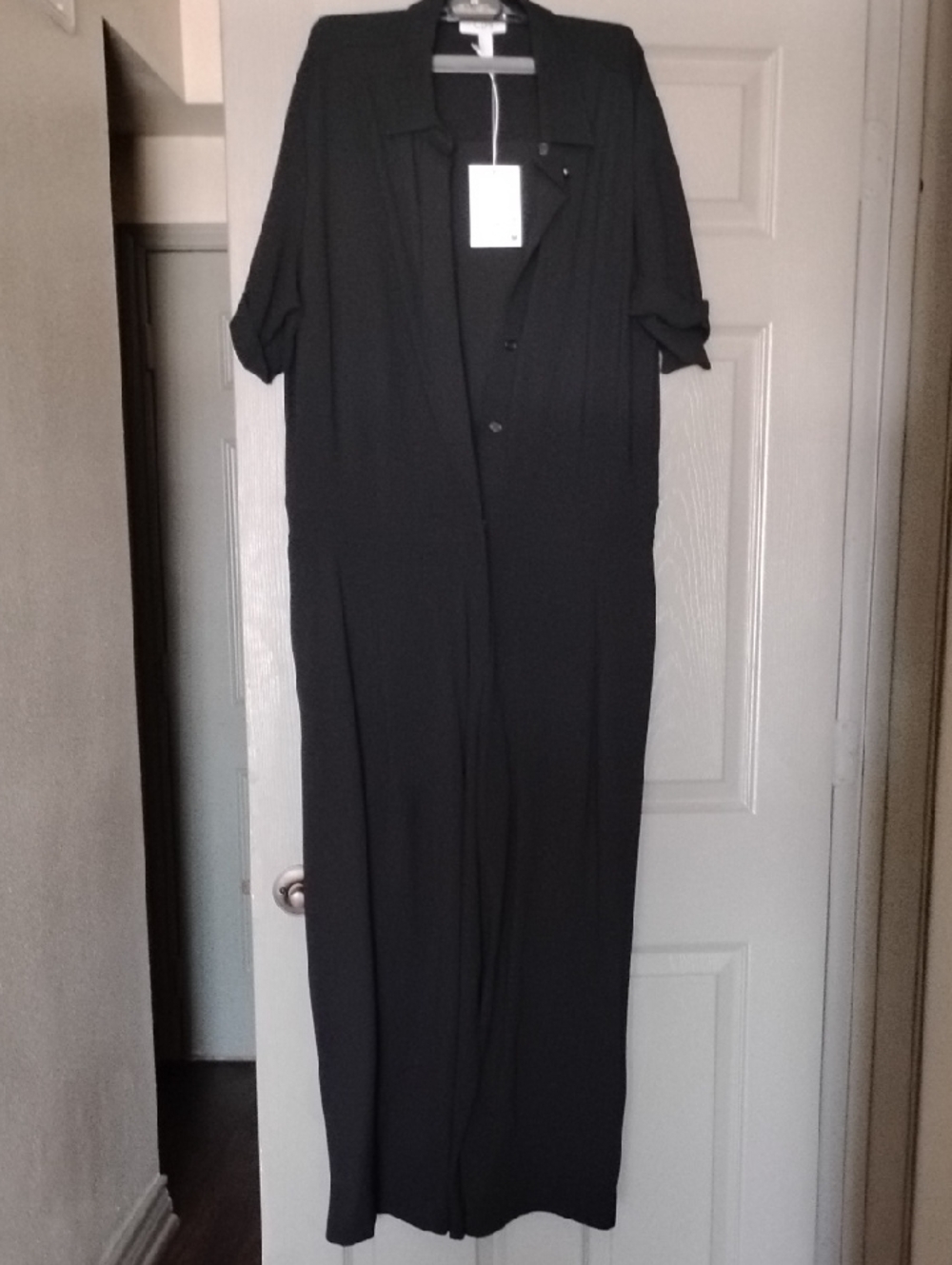 Cos Black Wide Leg Jumpsuit Size L